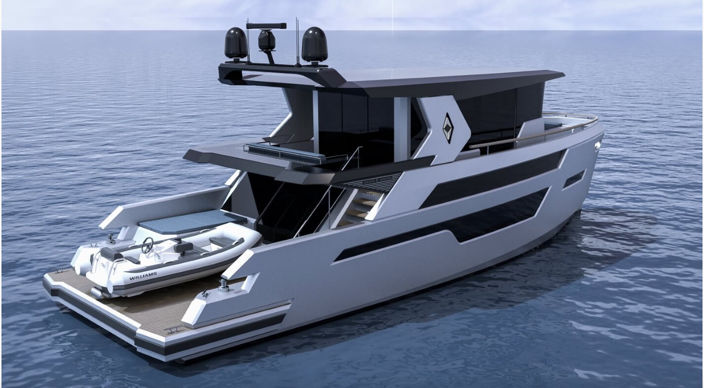 electric monohull yacht