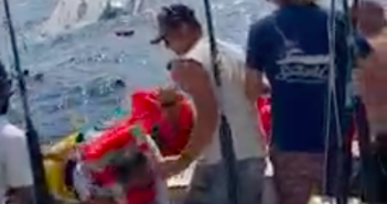 Boat Sinks in Marlin Tournament. See Rescue Video