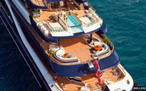 mega yacht used in succession