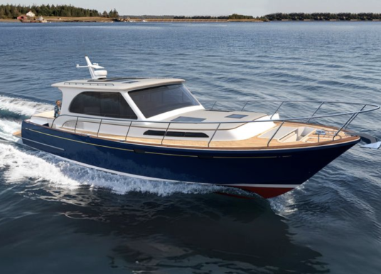 Maine Builder Lyman Morse Lays Keel for New Hood 46 LM